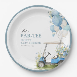 Golf Let's Par-tee Boy Baby Shower Paper Plate