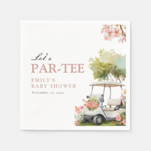 Golf Let's Par-tee Girl Baby Shower Napkin