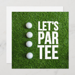 Golf Let's Par Tee  Holiday Card