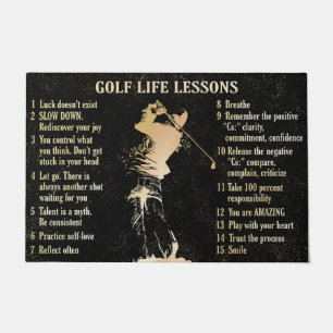 Golf Life Lessons Rug, Golf Player Gift Doormat