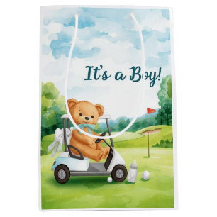 Golf Little Golfer Baby Boy drive golf cart  Medium Gift Bag