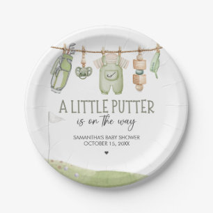 Golf Little Putter Baby Shower Paper Plate
