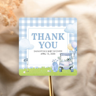 Golf Little Putter Baby Shower Square Sticker