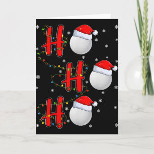 Golf Ll Santa Hat Ho Ho Ho Men Women Christmas Xma Card