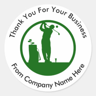 Golf Logo Business Thank you Stickers