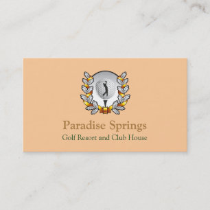 Golf Logo Emblem Golfball Crown Business Card