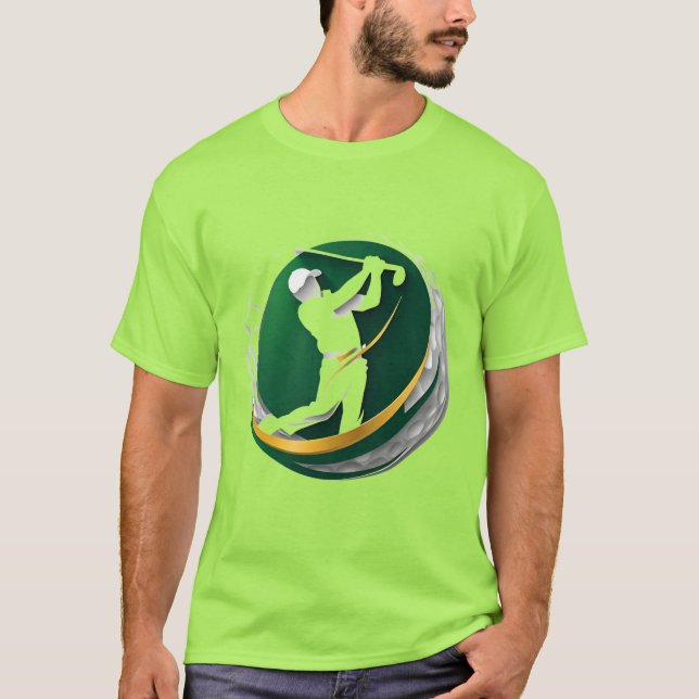 Golf Logo Featuring a Silhouette Swing T-Shirt (Front)