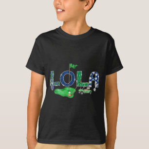 Golf lola hole in one golf 1st birthday boy party  T-Shirt
