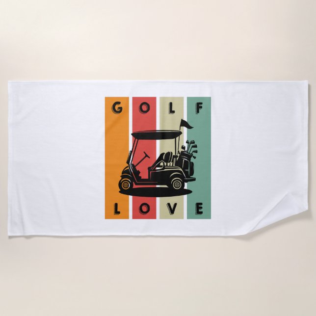 Golf-Love Beach Towel (Front)
