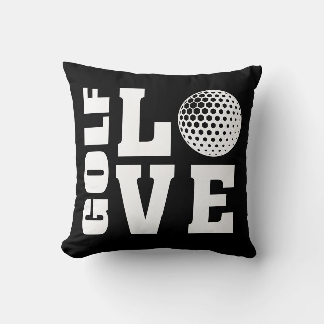Golf Love Black Cushion (Front)