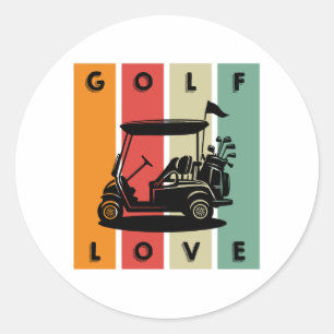 Golf-Love Classic Round Sticker