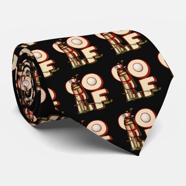 Golf Love mens tie (Rolled)
