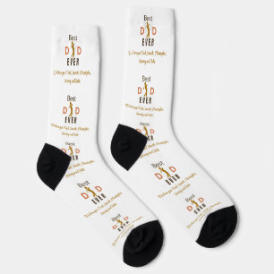 Golf Lover Best Dad Ever Cool Modern Fathers Day Socks