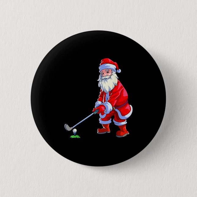 Golf Lover Christmas Shirt Men Golf Club Golfing S 6 Cm Round Badge (Front)