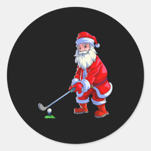 Golf Lover Christmas Shirt Men Golf Club Golfing S Classic Round Sticker