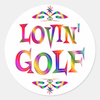 Golf Lover Classic Round Sticker