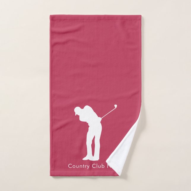 Golf Lover Country Club Players Keepsake Custom Hand Towel (Hand Towel)