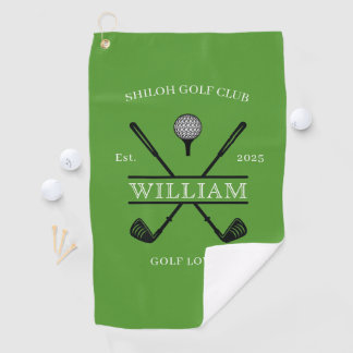 Golf Lover Cross Club Green Golf Towel