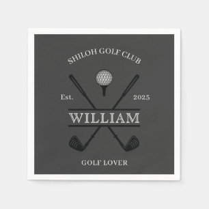 Golf Lover Cross Club Paper Napkin