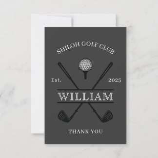 Golf Lover Cross Club Thank You Card