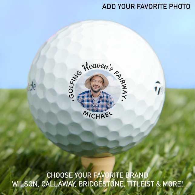 Golf Lover Remembrance Keepsake Photo Memorial Golf Balls (Creator Uploaded)