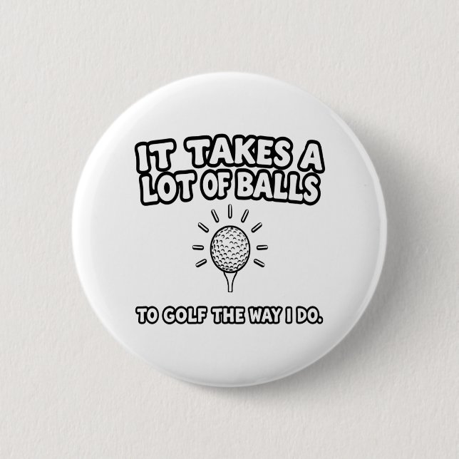 Golf Lover T-Shirt Design 6 Cm Round Badge (Front)