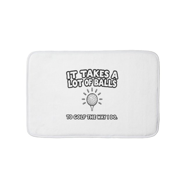 Golf Lover T-Shirt Design Bath Mat (Front)