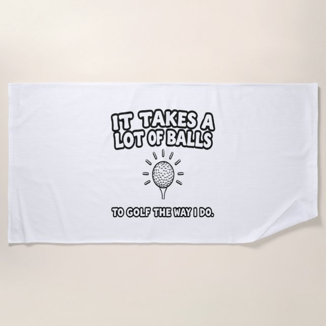 Golf Lover T-Shirt Design Beach Towel (Front)