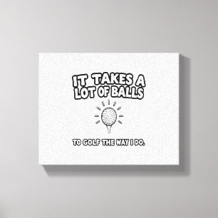 Golf Lover T-Shirt Design Canvas Print