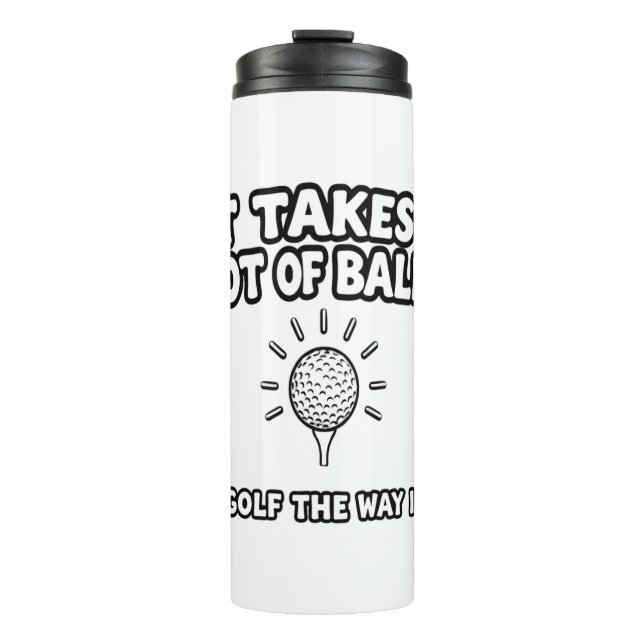 Golf Lover T-Shirt Design Thermal Tumbler (Front)