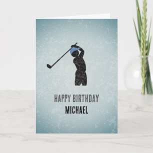Golf Loving Guy - Golfer Theme for Man's Birthday Card