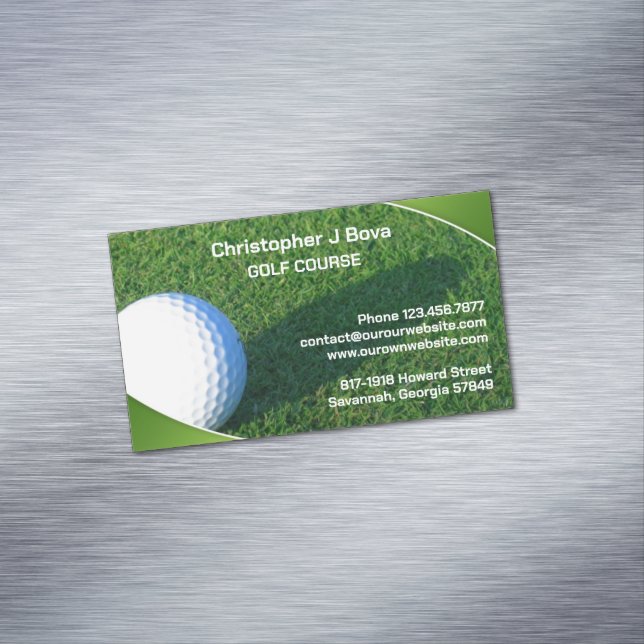 Golf Magnetic Business Card (In Situ)