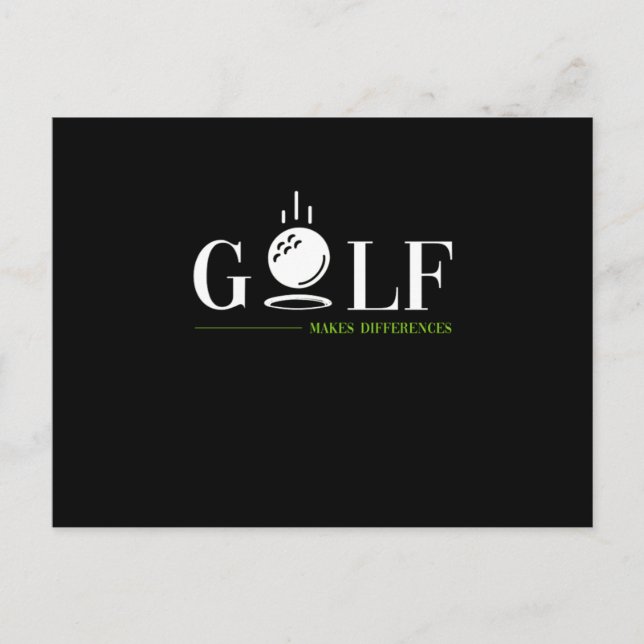 Golf Makes Differences Golfer Golfing Golf Club Gi Postcard (Front)