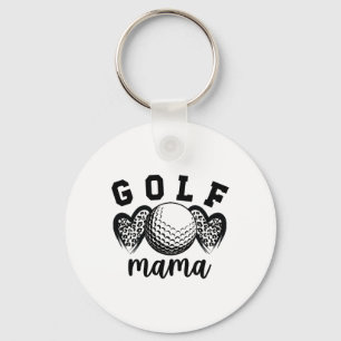 Golf Mama Hearts Golf Mum Of A Golf Player Mother  Key Ring