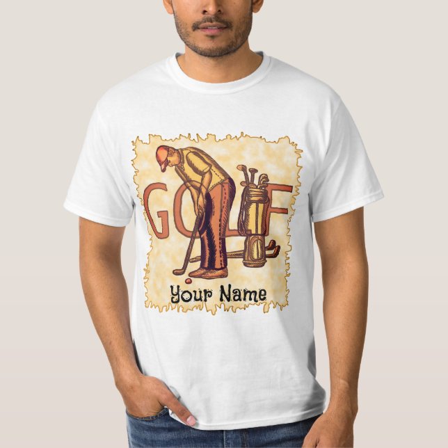 Golf Man Letters golf T-Shirt (Front)