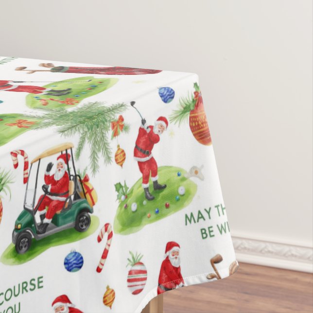 Golf May the course be with you Christmas Santa  Tablecloth (In Situ)