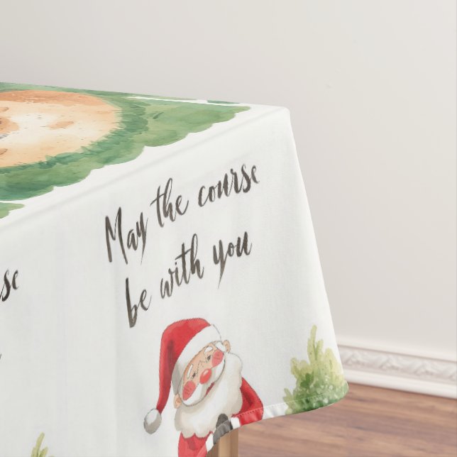 Golf May the course be with you Christmas Santa  Tablecloth (In Situ)