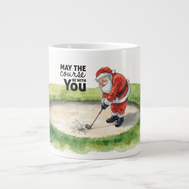 Golf  May the course be with you for Christmas Cof Large Coffee Mug (Front)