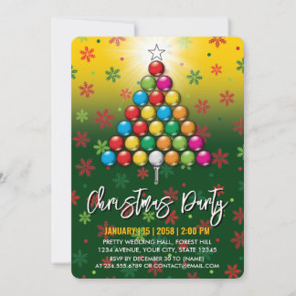 Golf Merry Christmas-Holiday Design Invitation