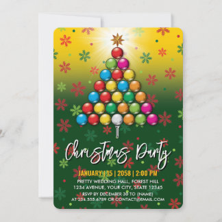 Golf Merry Christmas-Holiday Design Invitation