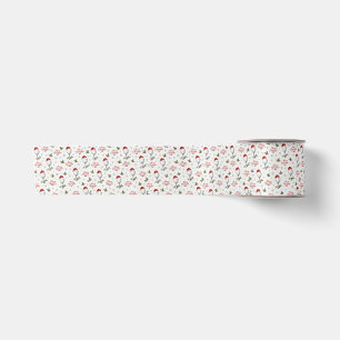 Golf Merry Christmas Santa Hat Golf Ball Holiday  Satin Ribbon
