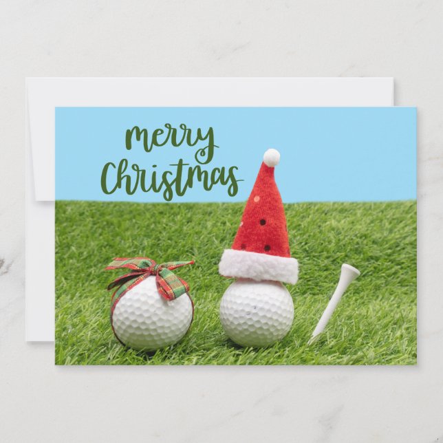 Golf Merry Christmas to Golfer    Holiday Card (Front)