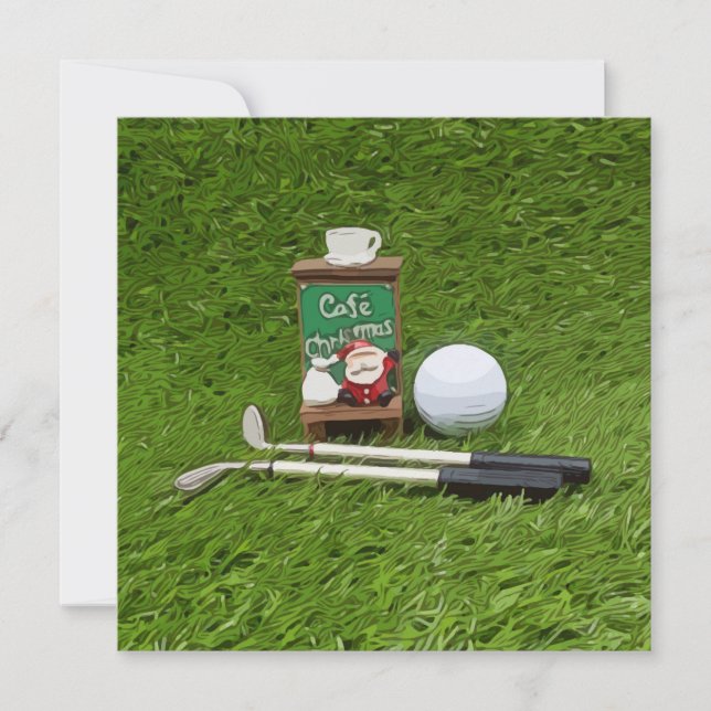 Golf Merry Christmas to Golfer with Santa Claus  Card (Front)