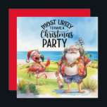 Golf Merry Christmas with Santa and flamingo<br><div class="desc">Celebrate the holiday season with our festive Christmas card featuring Santa Claus putting on a lush Florida golf green! , this cheerful design captures the essence of a golfer's paradise. Inside, share your warmest wishes for joy and relaxation during this special time of year. Perfect for golf enthusiasts and those...</div>
