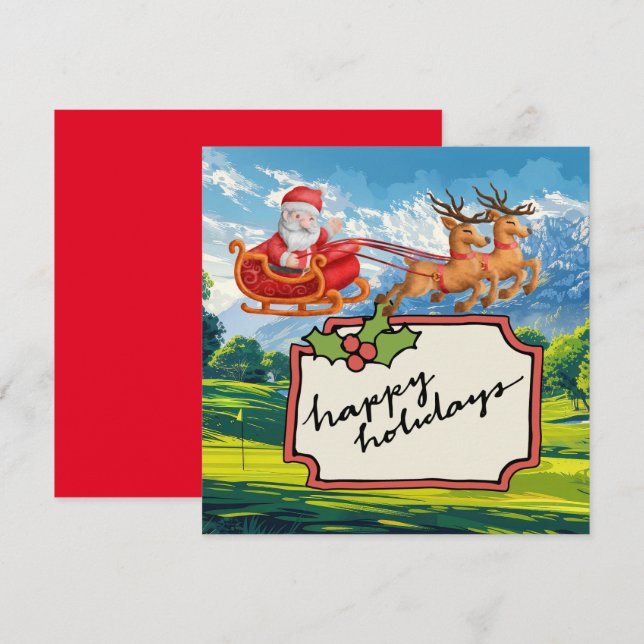 Golf Merry Christmas with Santa Claus (Front/Back)