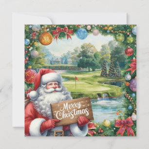 Golf Merry Christmas with Santa Claus