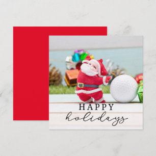 Golf Merry Christmas with Santa Claus  Card