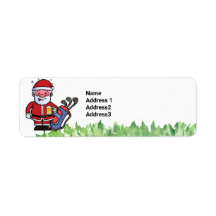 Golf Merry Christmas with Santa happy holidays