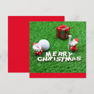 Golf Merry Christmas with Santa playing golfer