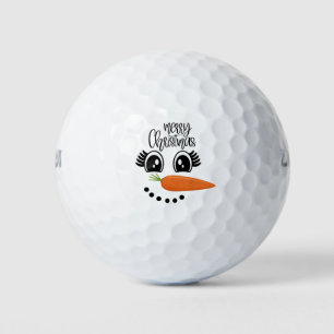 Golf Merry Christmas with Snowman Balls